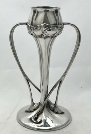 Liberty & Co Tudric Art Nouveau Pewter Whiplash Vase Archibald Knox 029