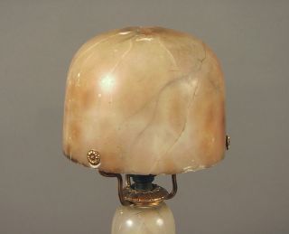 A Small French Alabaster Boudoire Table Lamp about a Hundred Years Old 2