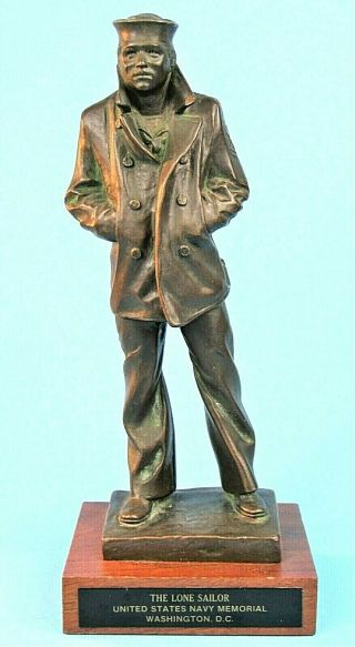 Lone Sailor Bonded Bronze Statue Signed Bleifeld U.  S.  Navy Memorial Sculpture