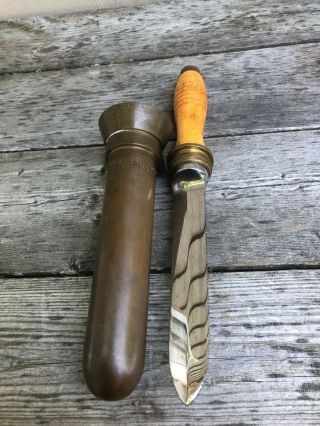 MORSE WWII US Navy Deep Sea Diver Knife & Scabbard,  Authentic 2
