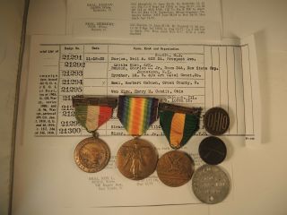 Ohio Group To Beal,  Mexican Border 21294 Ww I Victory Ohio Mexican Border Medal