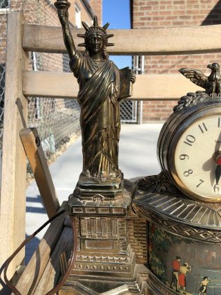 Statue Of Liberty Vintage Clock 1940’s/50’s United Clock Corp 3