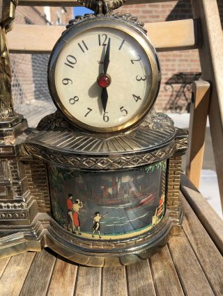 Statue Of Liberty Vintage Clock 1940’s/50’s United Clock Corp 4