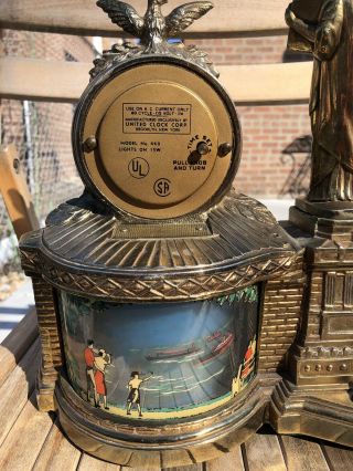 Statue Of Liberty Vintage Clock 1940’s/50’s United Clock Corp 5