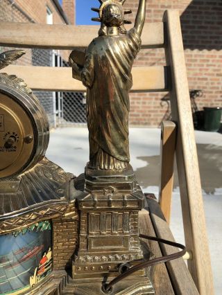 Statue Of Liberty Vintage Clock 1940’s/50’s United Clock Corp 6