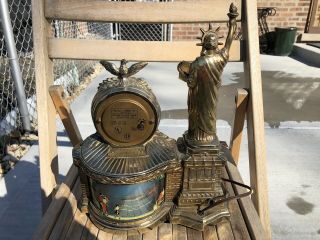 Statue Of Liberty Vintage Clock 1940’s/50’s United Clock Corp 7