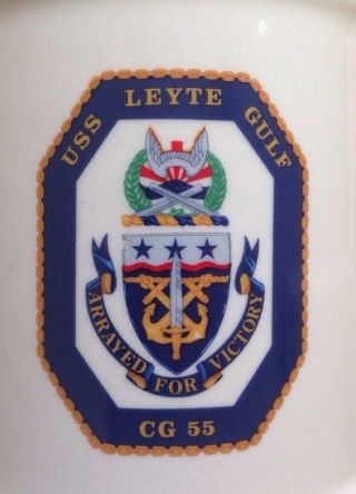 1980s 1990s USS LEYTE GULF CG - 55 CRUISER COFFEE MUG BEER STEIN,  NWOT 2