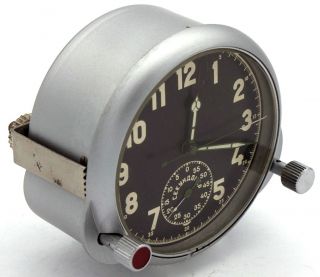 1962 - Made 5 - Day Soviet Airforce Cockpit Clock 56cp / 56chp With Timer (orig. )