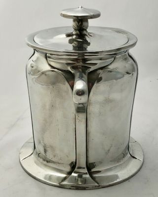 rare liberty & co tudric pewter biscuit barrel by C F A Voysey early mark 059 2