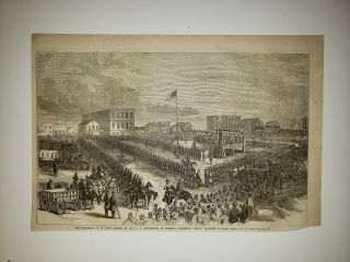 Mankato Minnesota Execution 38 Sioux Indians 1863 Civil War Sketch Rare