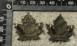 WW1 CEF 89th Battalion,  Alberta,  Collar Badge Set (17386) 2