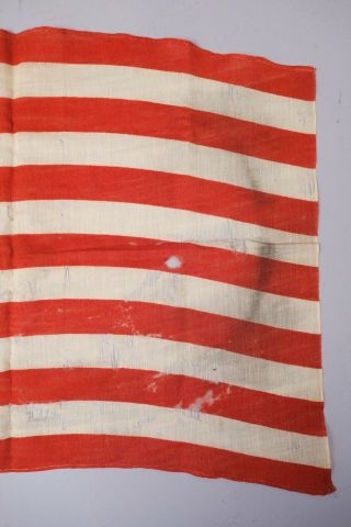 Estate Found Rare Antique US Civil War Era Kansas 34 Star American Parade Flag 3