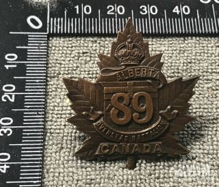 Ww1 Cef 89th Battalion Cap Badge (17384)