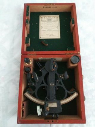 Husun Sextant Made By Henry Hughes & Sons Ltd.  In 1944,  41028 Vintage