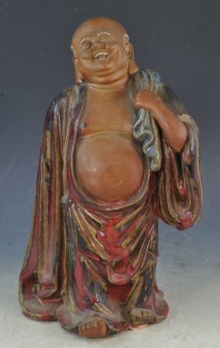 Antiqu.  Chinese Porcelain Figures Of Buddha With Marked