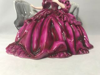 Vintage Florence Ceramics Of Pasadena Figurine Of Victoria,  Sitting On A Couch 5