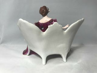 Vintage Florence Ceramics Of Pasadena Figurine Of Victoria,  Sitting On A Couch 9