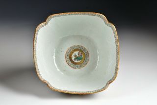 19thC Antique Chinese Export Famille Rose Mandarin / Medallion Porcelain Bowl 5
