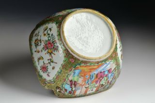 19thC Antique Chinese Export Famille Rose Mandarin / Medallion Porcelain Bowl 6