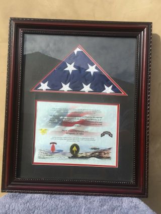American Flag Flown In Enemy Territory 5/8/08 Authentic,  Historic & Certified