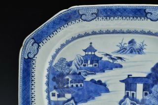 18th Century Chinese Blue & White Porcelain Platter Fine Quality 2