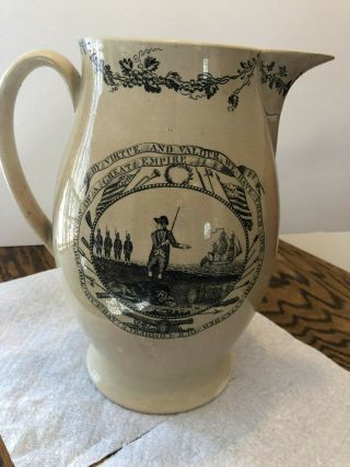 Antique Liverpool Transfer Pitcher George Washington and Success to America 2