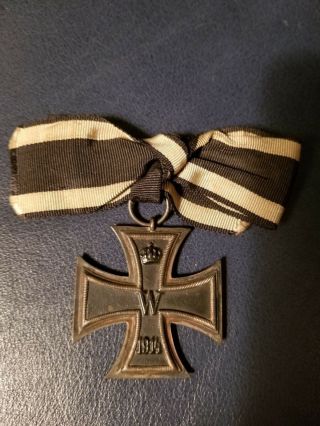 Wwi German 1813 - 1914 Fw Iron Cross Medal W/original Ribbon