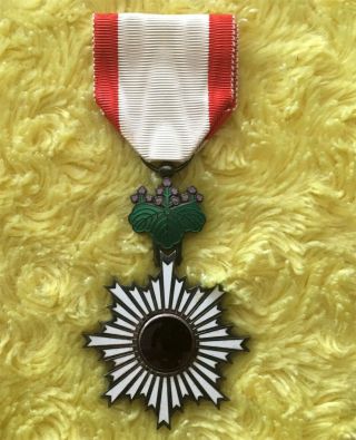 Japanese Order Of The Rising Sun 6th Class Medal Badge Navy Army Badge Wwi Wwii