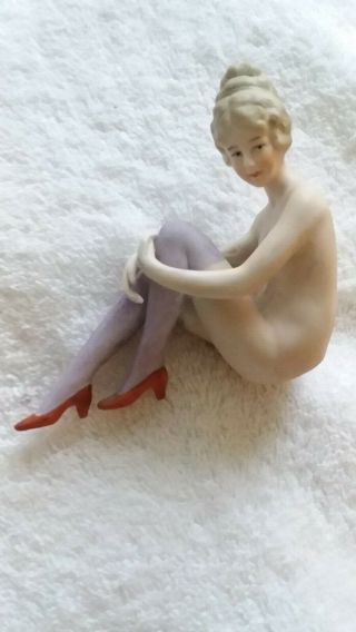 Porcelain Nude Bathing Beauty Circa 1920 