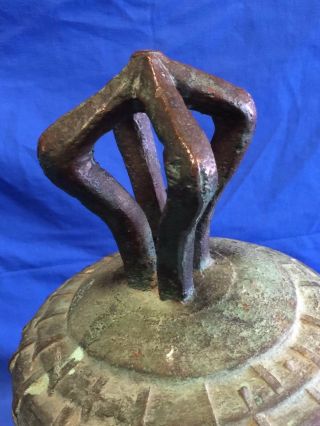 Antique 19th Century Large Brass Bronze Ships Bell 39 lbs Marine Salvage 2