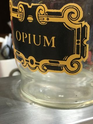 Vintage Groovy Stash Glass Opium Jar Pharmacy Apothecary Doctor Witch Craft 4