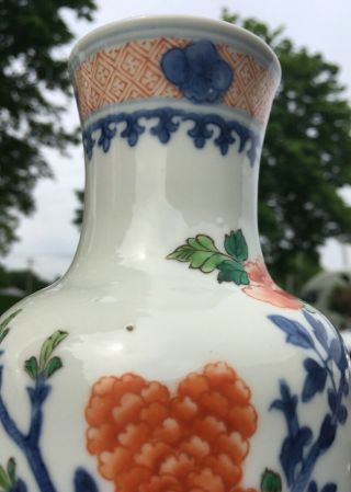 Rare Fine Antique Chinese Wucai Mirror Image Porcelain Vase Pair 3