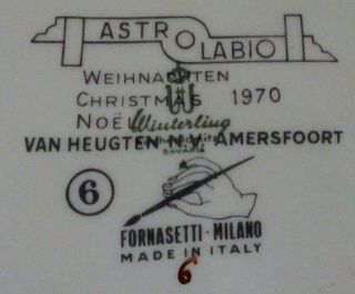 Vintage Piero Fornasetti Astrolabio Series Plate: 1970 3