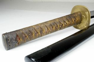 Authentic Japanese Katana Sword 250Yr Antique Samurai Nihonto w KOI Carp Tsuba 6
