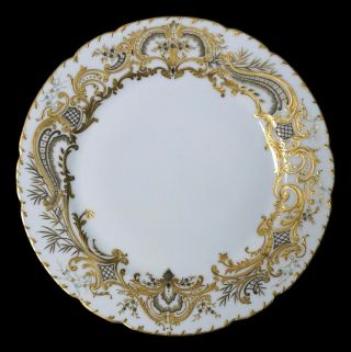 Gilman Collamore & Co France 12 Gorgeous Gold Enamel China Cabinet Dinner Plates 6