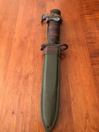 Wwii Us M4 Imperial Guard Carbine Rifle Bayonet Knife With M8a1 Scabbard B M Co.