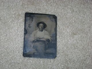 African American Cowboy Gambler Holding Poker Hand Gun 2