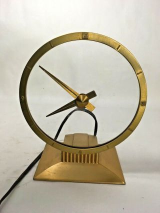 Vintage Jefferson Golden Hour Electric Art Deco Mystery Clock 2