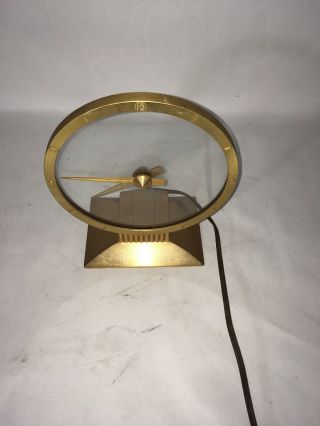 Vintage Jefferson Golden Hour Electric Art Deco Mystery Clock 5