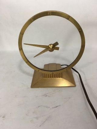 Vintage Jefferson Golden Hour Electric Art Deco Mystery Clock 6