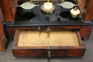Antique Scientific Scale Apothecary Cabinet brass and wood medicine vintage old 12