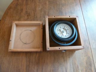 Antique Maritime Boat Ship Compass Nautical Wood Box