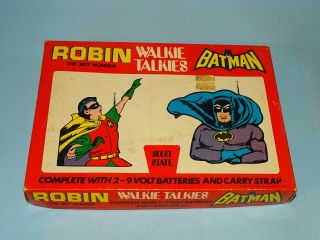 Batman And Robin Walkie Talkies Box 1973