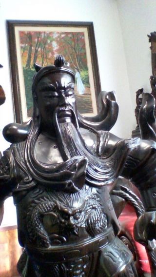 chinese wood carving god warrior 26 