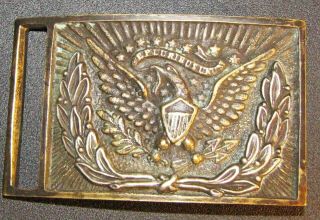 United States Army Brass Eagle Belt Plate Heavily Marked From The Tang Deep