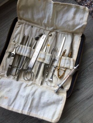 Antique Vintage Surgical Instruments Ophthalmology In Case Weiss Mixtec Walker