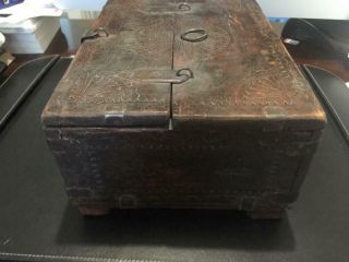 RARE 18TH CENTURY 1700 ' S COLONIAL AMERICAN BIBLE DOCUMENT BOX 3