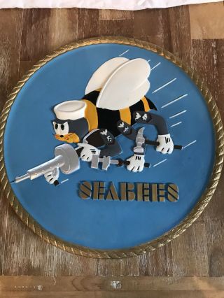 Rare: Vintage Seabees Us Navy Plaque