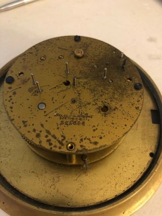 Vintage WW2 WWII Chelsea 1942 US Coast Guard Brass Clock Serial 1057 11