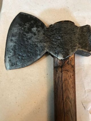 Revolutionary War 18th Century Forged Iron American Camp Axe On Handle